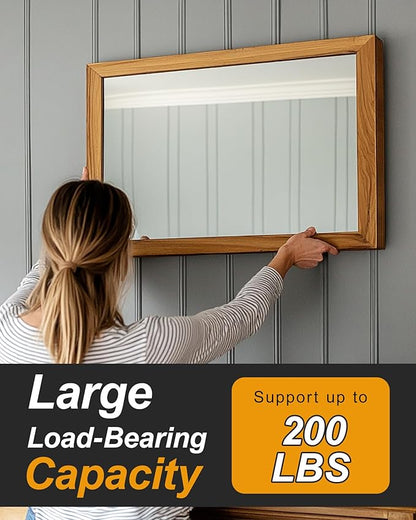 French Cleat 30 inch, 2 Pairs Heavy Duty Aluminum Z Clips/Bar Hanger Interlocking Wall Mounting Bracket Hardware Kit for Hanging Mirrors, Picture, Shelf, Headboard, Cabinet, Whiteboard, Art, Frames