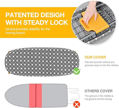 APEXCHASER Foldable Ironing Board, Tabletop Small Iron Board with Heat Resistant Covers, Portable Folding Mini Iron Table with Non-Slip Feet for Home, Laundry Rooms, Dorms, Travel Use, Yellow