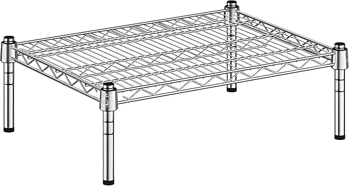 18" x 24" x 8" Chrome Wire Storage Shelf, Dunnage Rack, Commercial 1 Tier Small Shelf