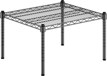 21" x 24" x 14" Black Epoxy Wire Storage Shelf, Dunnage Rack, Commercial 1 Tier Small Shelf