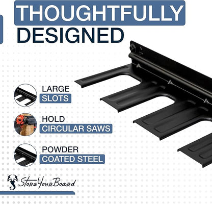 StoreYourBoard Power Tool Organizer, Wall Mount Garage Storage Rack, Solid Steel