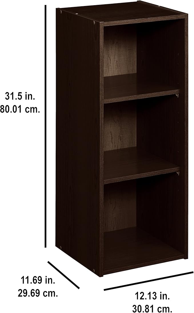 ClosetMaid #8985 Stackable 3-Shelf Organizer, Espresso