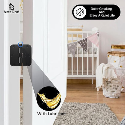 Black Door Hinges - 36 Pack Matte Black Door Hinges 3.5 Inch with 5/8" Radius Corners - Black Hinges for Interior and Exterior Doors - Heavy Duty 3 1/2" Residential Door Hardware