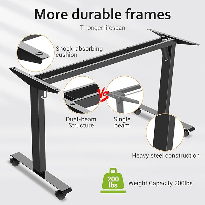 farexon Electric Standing Desk 63 x 24In with Outlets,Rolling Stand up Desk with Oversized Mouse Pad, 2 USB Ports & 3 Power Outlets, 4 Caster, 4 Preset Heights Easy to Set for Home Office(Brown)