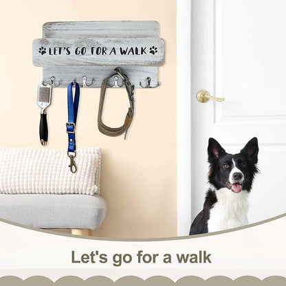 Dog Leash Holder for Wall, Convenient Storage Dog Leash Hook, Keep Leashes Organized, White