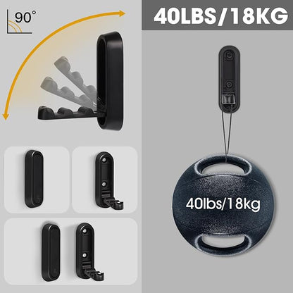 Folding Coat Hooks, 4 Pcs Foldable Black Wall Hooks Heavy Duty Foldable Hook Bathroom Towel Hooks Robe Hooks Wall Mounted for Hanging Coat Towels Clothes Hat Bags Keys
