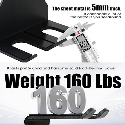 Wall-Mounted Gym Organizer, Resistance Band Storage Rack, Barbell Holder Wall Mount, Dumbbell Storage, Home Gym Accessories Holder