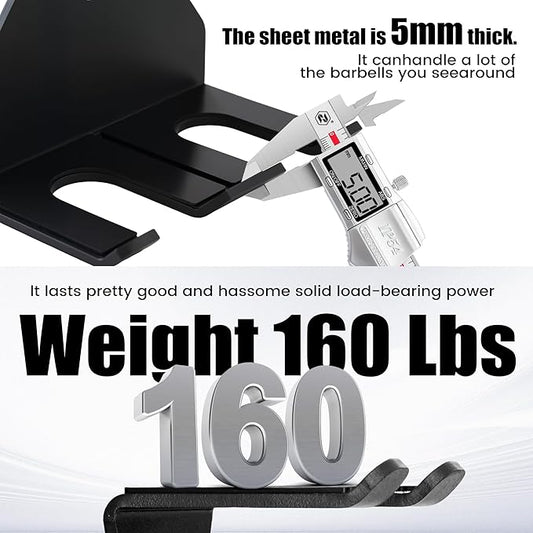 Wall-Mounted Gym Organizer, Resistance Band Storage Rack, Barbell Holder Wall Mount, Dumbbell Storage, Home Gym Accessories Holder