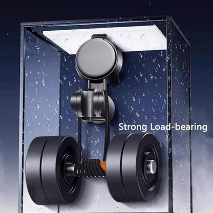 Resdenio Shower Head Holder - Strong Suction Cup No Drilling Showerhead Bracket Waterproof Handheld Shower Holder, Adjustable Wand Holder for RV, Kids, Bathroom (Black)