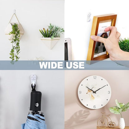 30 PCS Picture Hangers Hanging Kit, Heavy Duty Hooks for Stucco/Concrete/Hard Walls Without Drilling, Invisible Nail&25 LBS Weight Load 1 (Standard, 30)