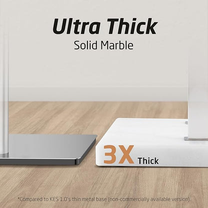 KES Standing Towel Rack with Marble Base, 37" H (Equal Height) Free Standing Towel Racks for Bathroom Floor, Fits Large Bath Towel, 18/8 Stainless Steel Polished Finish, BTH229