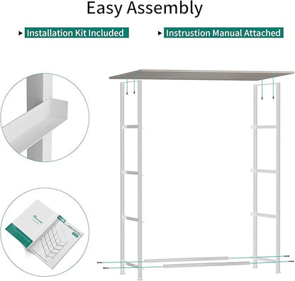 YITAHOME 4-Drawer Fabric Dresser, Dresser for Bedroom, Living Room, Hallway, Closet(White)