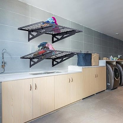 VEVOR Heavy Duty Wall Mounted Shelves, 2 x 4 ft, 2 Pack, 502 lbs Load Capacity, Suitable for Shop, Shed, Garage Storage