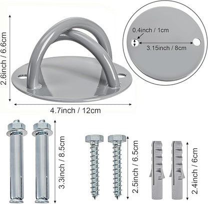 Wall Mount Bracket for Suspension Straps, Ceiling Anchor X Mount for Rings, Body Weight Strength Training Systems, Yoga Swings & Boxing Equipment