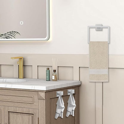 5 Piece Bathroom Towel Bar Set - SUS304 Stainless Steel Bath Towel Holder, 23.6 Inch Towel Racks for Bathroom Wall Mounted, Bathroom Hardware Accessories Set - Brushed Nickel