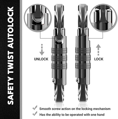 12kN (2697 lbs) Heavy Duty Carabiner Clips, for Securing Pets, Outdoor, Camping, Hiking, Hammock, Dog Leash Harness, Keychains