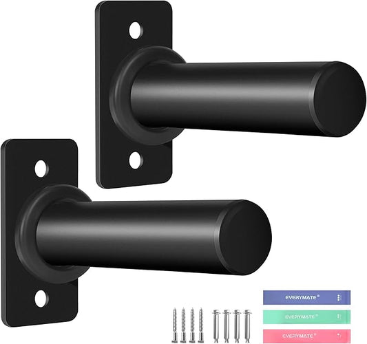EVERYMATE Weight Plate Rack, Wall Mount Weight Plate Holder for Bumper Plates, Max Weight Capacity 330 lb, Home Gym Organizer