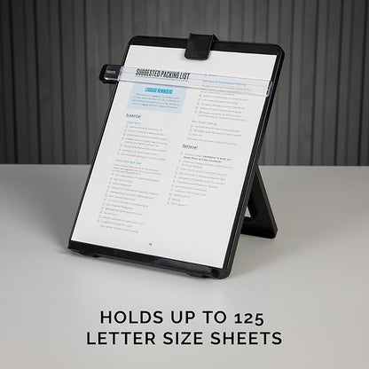 Fellowes Letter Sized Non-Magnetic Copyholder, Black (21106), 7.38 x 10.13 x 11.25 inches