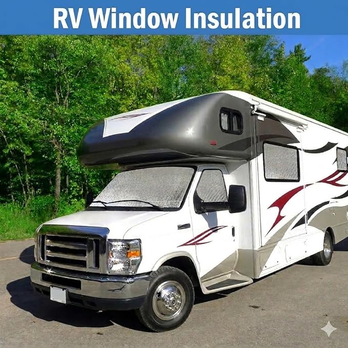 YoleShy Double Reflective Insulation 24 in X 25 FT RV Window Insulation for Summer Heat Reflective Window Film for Roof, Car, Garage Doors