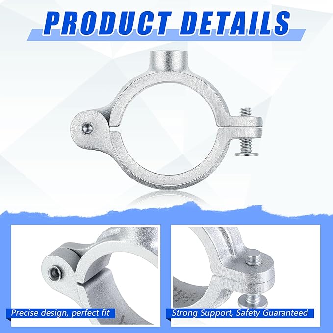 20 Pack 1" Split Ring Pipe Hanger for Thread Rod Galvanized Iron Mounting Bracket Support for Tubing Wall Ceiling Mount Combination Industrial Decor