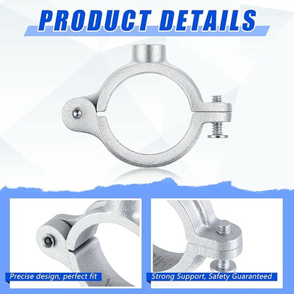 20 Pack 1" Split Ring Pipe Hanger for Thread Rod Galvanized Iron Mounting Bracket Support for Tubing Wall Ceiling Mount Combination Industrial Decor