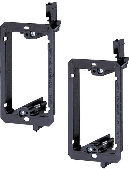 iMBAPrice LV1-2PK Single Gang (1-Gang) Low Voltage Mounting Bracket - Black (Pack of 2)