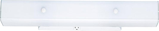 Westinghouse 6642400 Four-Light Interior Wall Fixture with Ground Convenience Outlet, White Finish Base with White Ceramic Glass