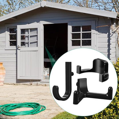 30 Pcs Storage Shed Tool Hooks Shed Accessories Compatible with Suncast/Craftsman J/U/V Shaped Tool Hanger Shelves Garden Garage Storage Organization Accessories for Hanging Shovel Rake(Black)