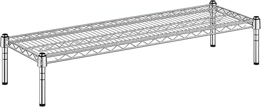 14" x 42" x 8" Chrome Wire Storage Shelf, Dunnage Rack, Commercial 1 Tier Small Shelf