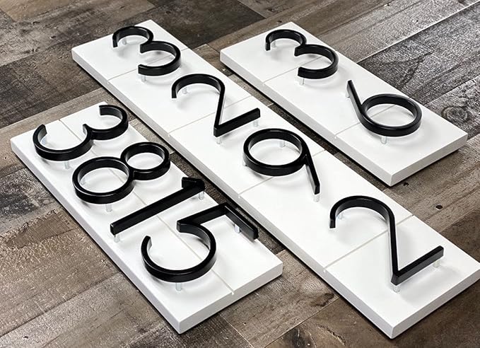 6" Stainless Steel Floating House Number 3, Metal Modern House Numbers, Mailbox Decor Number with Nail Kit, Coated Black, 911 Visibility Signage (Large 3)