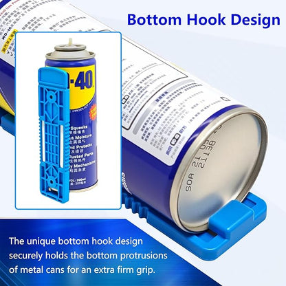 ZKTOOL 4PCS Magnetic Aerosol Spray Can Holder with Storage Box，Can Hold and Hang Various Metal Bottles and Cans，1.49 in x5.51 in，Spray Can Wall Mount Organizer，Kit for Families, Auto Repair Shops etc