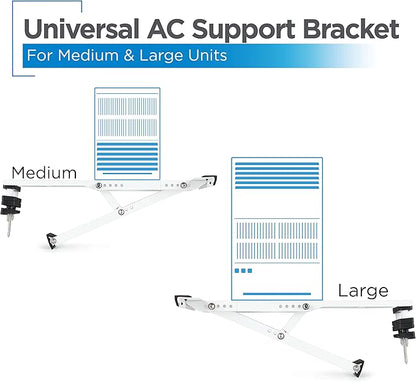 Air Conditioner Support Bracket for Outdoor Window AC, Supports Units Up to 12,000 BTU & 165 Lbs., Heavy Duty Mount Suitable for Most Windows, KT-04L