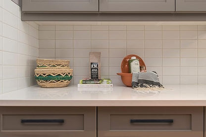 Ravinte 60 Pack Solid 3-3/4 Inch Center to Center Slim Square Bar Drawer Handles - Kitchen Cabinet Handles Black Drawer Pulls Matte Black Cabinet Pulls