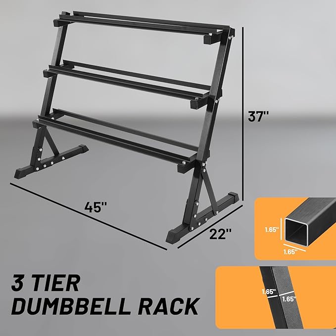 Fitvids Rubber Coated Hex Dumbbell Set with Storage Rack, 100/150/200/550 LB Hand Weight Set with Anti-Slip Grip for Home Gym