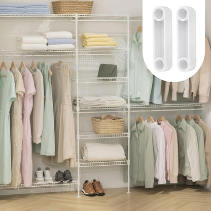 10 PCS Closet Rod End Caps,RAWILL Plastic Rod Spacer Cap for Wire Shelves,Easy Snap-On Installation for Storage Organizing
