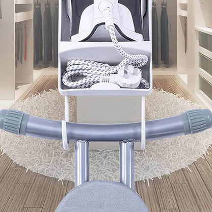 Iron Board Hanger, Wall Mounted Electric Iron Holder, Iron and Ironing Board Storage Organizer Shelf with Removable Hooks for Household Bathroom Laundry Room