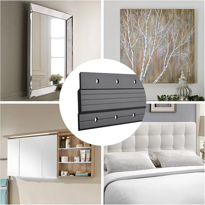 French Cleat Hanger 30 Inch, 3 Pairs Heavy Duty Z Bar Clips, Metal Wall Cleats Up to 300 lbs, Interlocking Bracket Kit Hanging Picture, Mirror, Frame, Headboard, Easy Install, Hardware Included