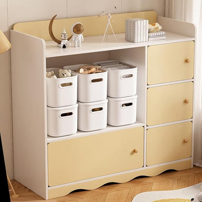 8 Pack White Storage Bins with Lids Stackable Storage Container for Organizing, Storage Boxes with Handle for Shelves, Cute Storage Bin for Craft, Snacks, 9.85x6.9x5.7 inch