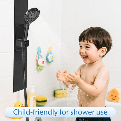 Modular Magnetic Handheld Shower Head Holder, 5-Section Customizable Sliding Rail with Tool-Free Adhesive Installation, Adjustable Height and Angle for Shower Chairs, Kids, Pets, Elderly, RV, Bathtub