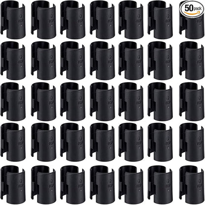Apoulin 50Pack Wire Shelf Clips - 25 Pairs Wire Shelving Shelf Lock Clips for 1" Post Shelvings