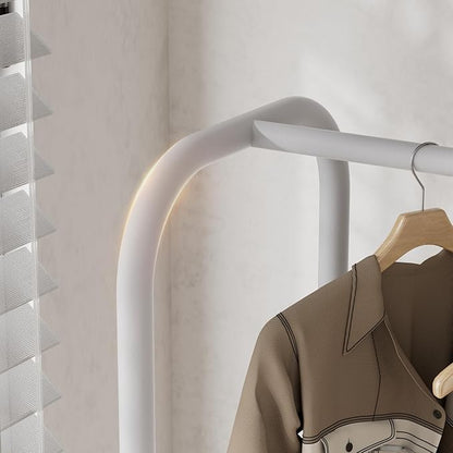 SINGAYE Clothes Garment Coat Rack Drying Clothing Racks Metal Freestanding for Hanging Clothes Portable Closet for Laundry Bedroom White