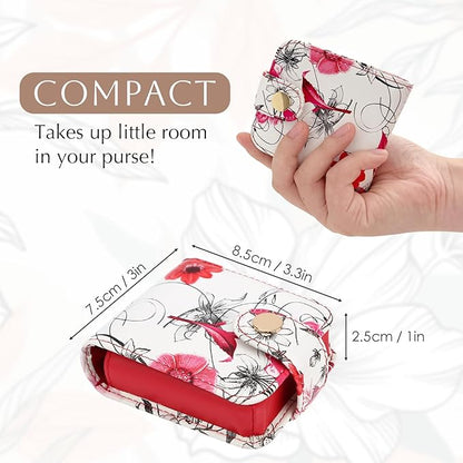 kilofly Genuine Leather Double Lipstick Case Cosmetic Makeup Holder + Gift Box