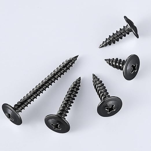 Wensilon（40 pcs）#14×4" Phillips Truss Head Wood Screws Black Galvanizing Quick Metal Self Tapping.