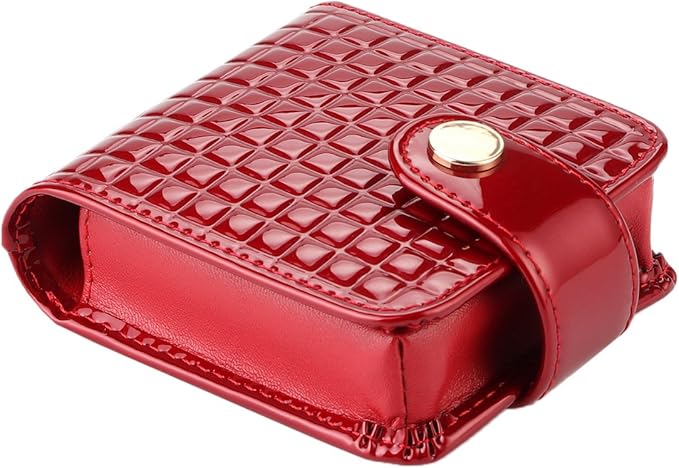 kilofly Genuine Leather Double Lipstick Case Cosmetic Makeup Holder + Gift Box