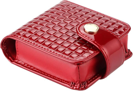 kilofly Genuine Leather Double Lipstick Case Cosmetic Makeup Holder + Gift Box