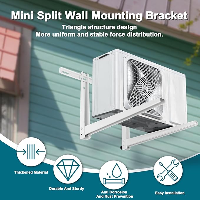 Cenipar Mini Split Wall Mounting Bracket for 18000BTU-24000BTU, Ductless Mini Split Air Conditioner Support Bracket for Ac, Mini Splt, HVAC, Heat Pump Up to 480 LbS
