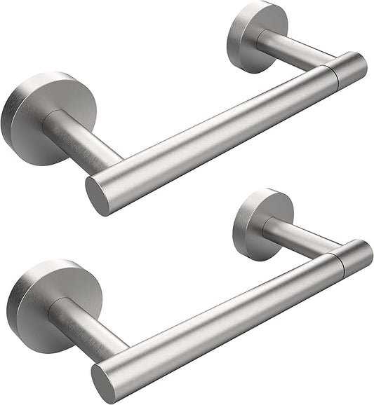 Brushed 2 Pack Toilet Paper Holder SUS304 Stainless Steel Double Post Pivoting Toilet Paper Roll Holder Wall Mounted Toilet Tissue Holder for Commercial Bathroom RV