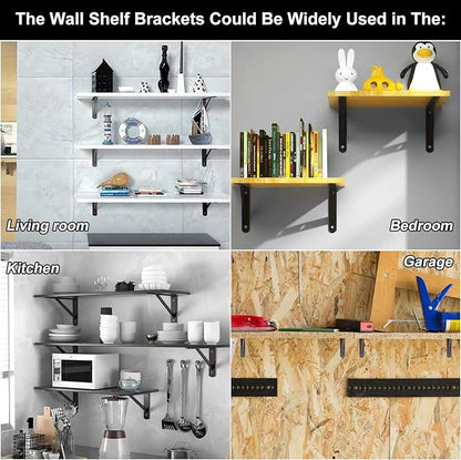 Shelf Brackets 14 Inches, Heavy Duty Shelf Brackets 4 6 8 10 12 14 16 20 Inch, Wall Brackets Heavy Duty for Shelves