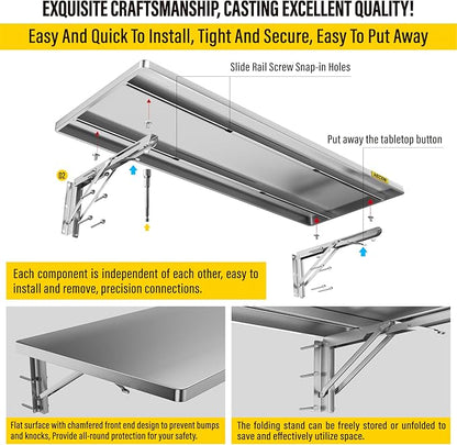 1.2x3ft Adjustable Rail Type Folding Storage Rack Shelf, Suitable for Garage, Storage Room, Kitchens Wall Shelf Garage Storage Rack Floating Shelves, Folding Panels (1pc-Silver Gray)