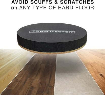 X-Protector Furniture Sliders - 8 PCS 3 1/2" - 4 Furniture Sliders Hardwood Floors & 4 Furniture Sliders for Carpet - Moving Pads for All Floor Types! Reusable Sliders to Move Furniture Easily!